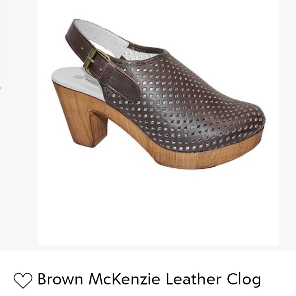 Eric Michael Brown McKenzie leather clogs size 10